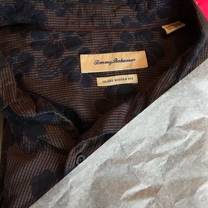 Tommy Bahama XXL, TTG Floral Grey  Casual  Shirt